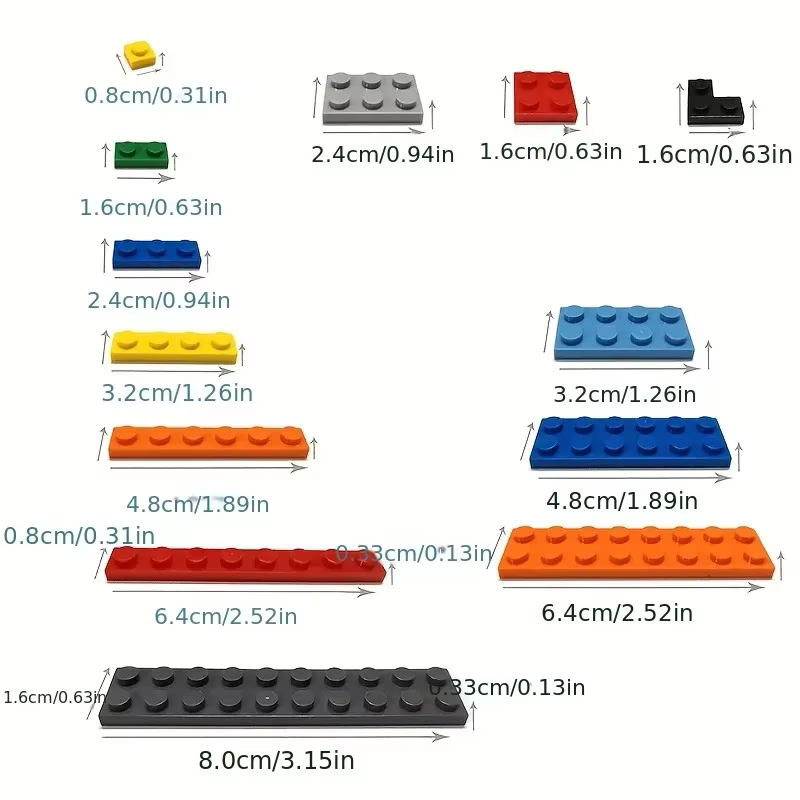 [83 pièces]【50g】 28803 15407 Ongles de figurines miniatures, blocs de taille standard, blocs multicolores rares, pièces de création MOC DIY.