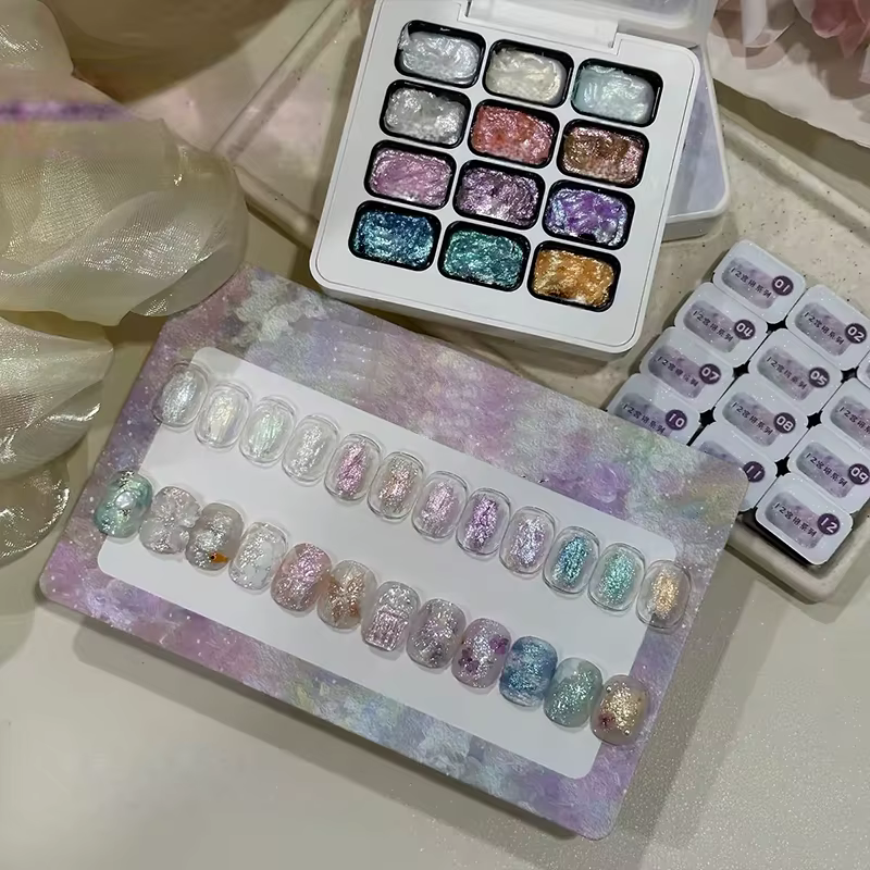 Gel solide 12 couleurs rose aurora fairy
