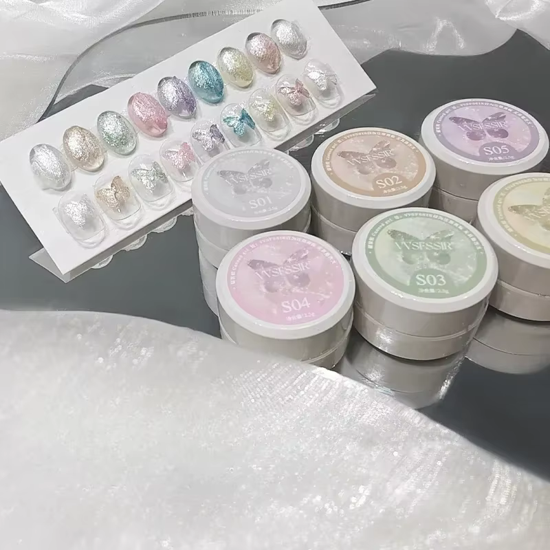 Poudre crème Aurora Fairy pour nail art