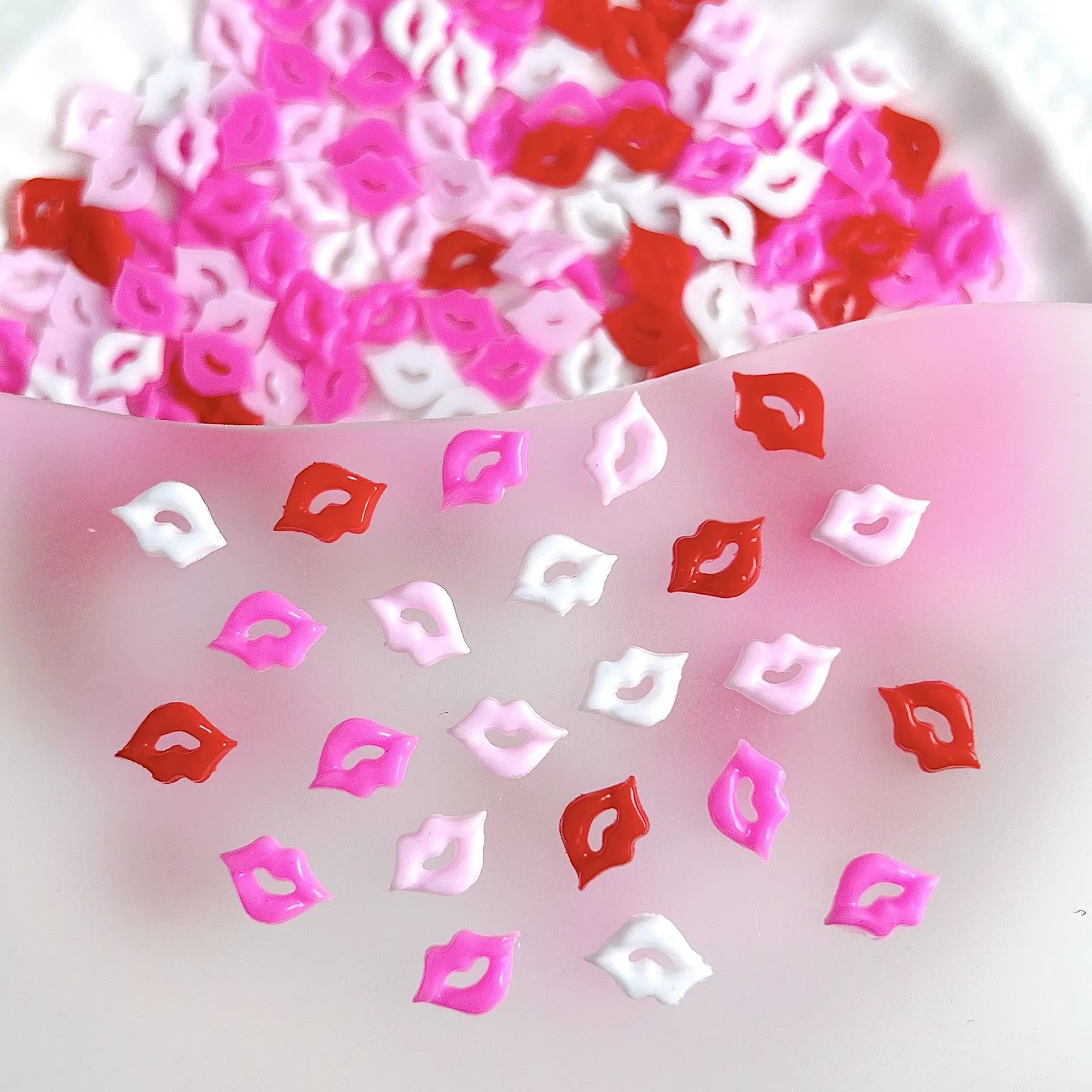 Lèvres Sexy accessoires de Nail Art Multi couleurs rouge
