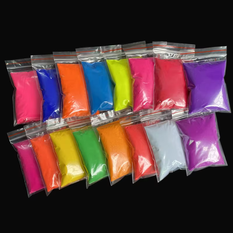 (Brillant sous la lumière UV) 10gr couleur jaune poudre fluorescente phosphore Pigment pour peinture impression savon