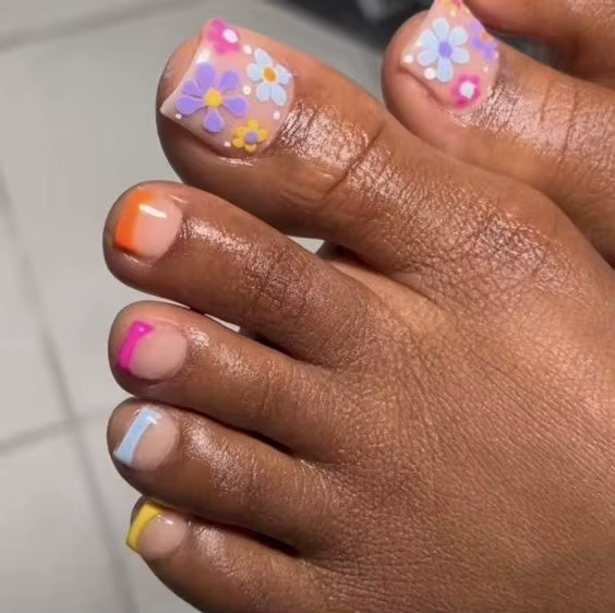 24 pièces imprimé léopard presse sur les ongles d'été épicé filles faux
