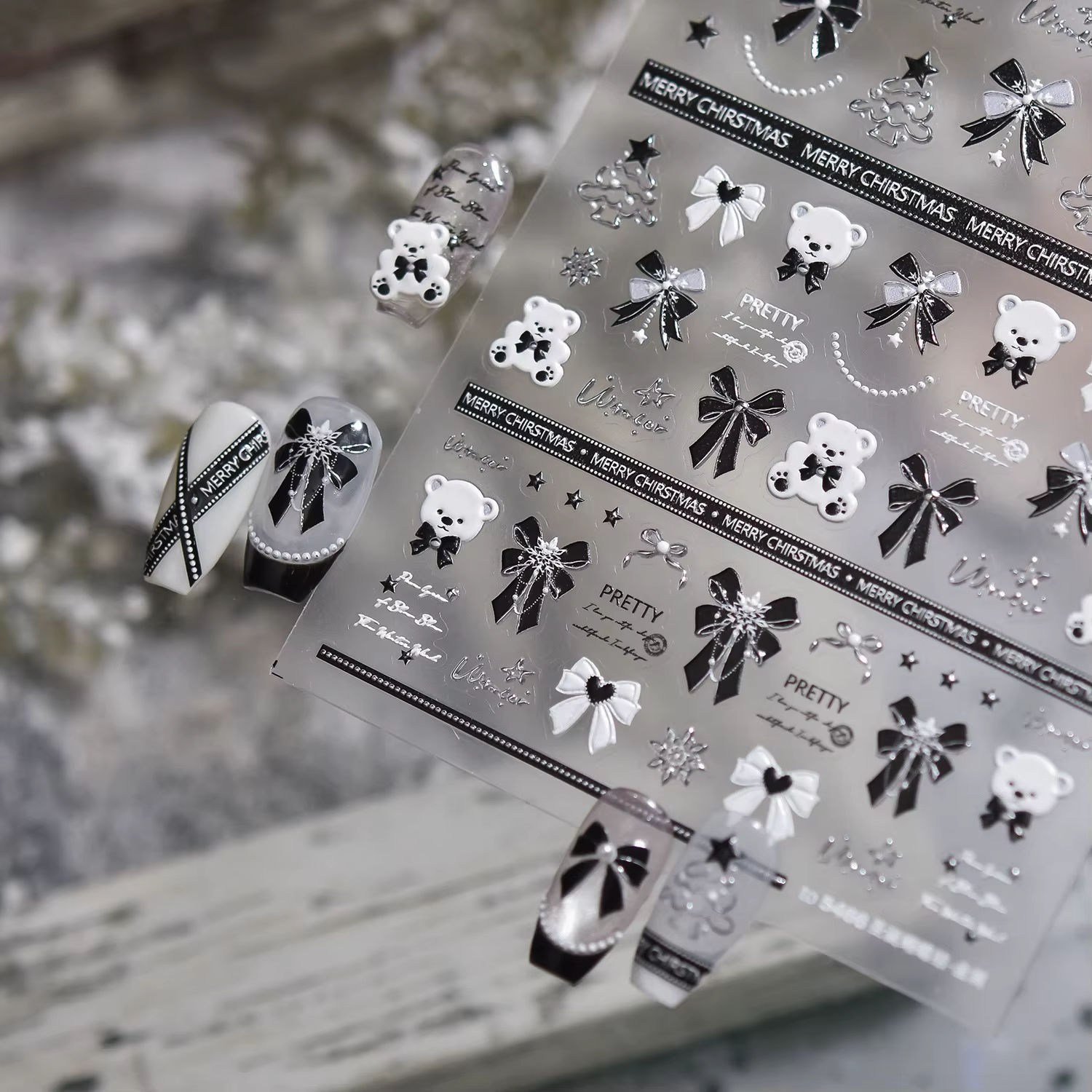 Autocollant pour ongles de noël