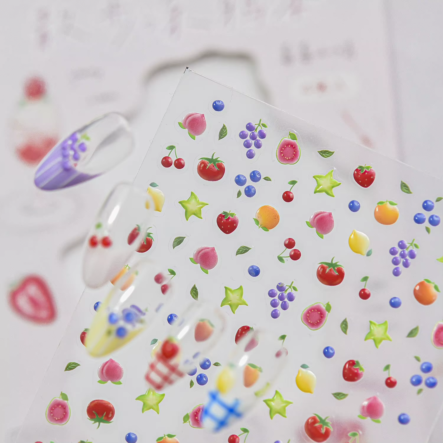 Autocollants pour ongles aux couleurs de la dopamine