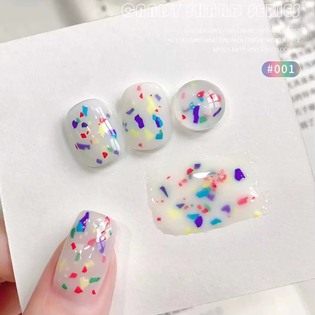 MIANEL 1-16 pièces 12ML Vernis à ongles gelée aux fragments de bonbons japonais d'été