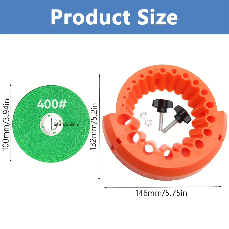 Accessoires d'outils : Meuleuse électrique multi-spécifications pour embouts de perceuse, outil auxiliaire de meulage, accessoire orange pour embouts de perceuse
