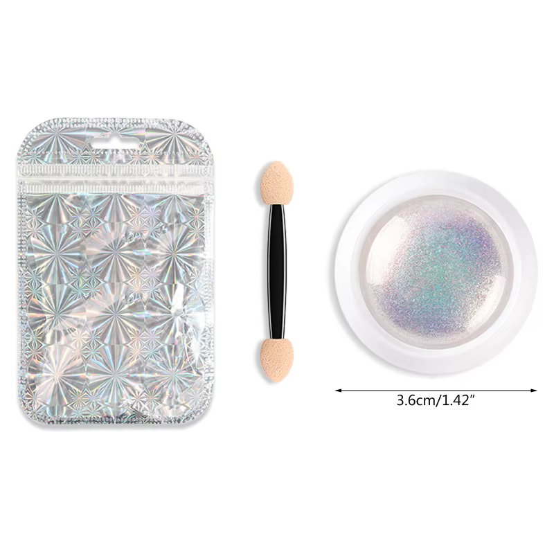 Brillant ongles perle néon rose frotter