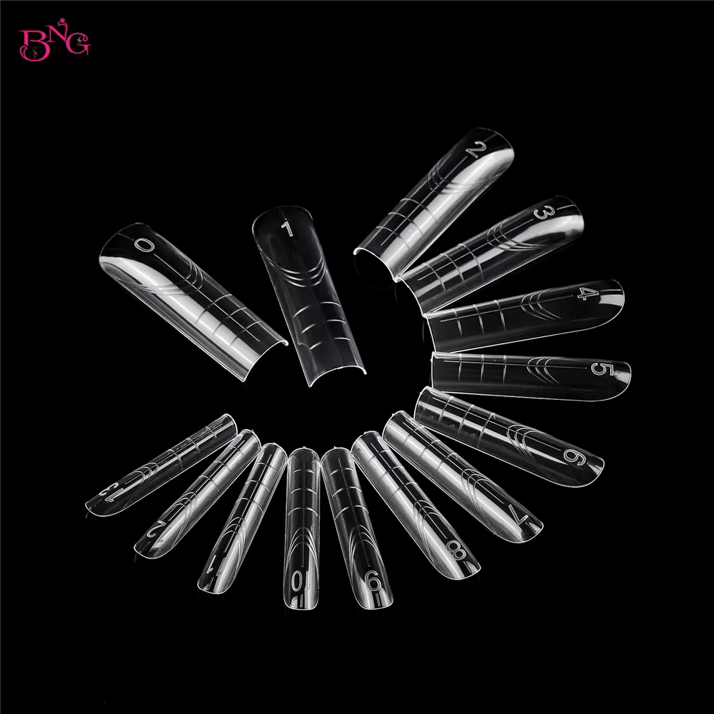 BNG 70/140 pièces griffe de chat ongles incurvés double formes pour Extension acrylique réutilisable couverture