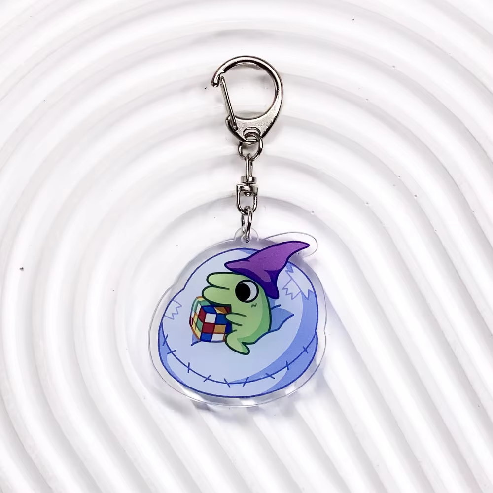 6 porte-clés de voiture en acrylique avec des amis souriants de dessins animés, accessoires amusants pour sacs, pendentifs créatifs pour sac à dos, porte-clés, cadeaux pour amis