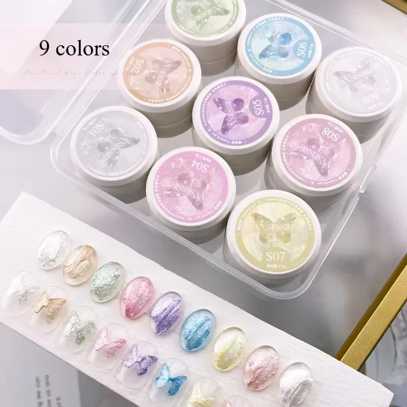 Poudre crème Aurora Fairy pour nail art