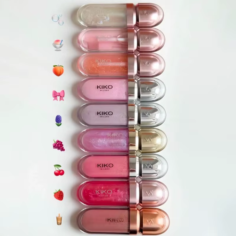 KIKO 3D Liquid Lip Glaze Transparent Lip Gloss Mirror Lipstick Nourishing Glossy Full Lips Not Fading Milk Tea Bean Paste Makeup