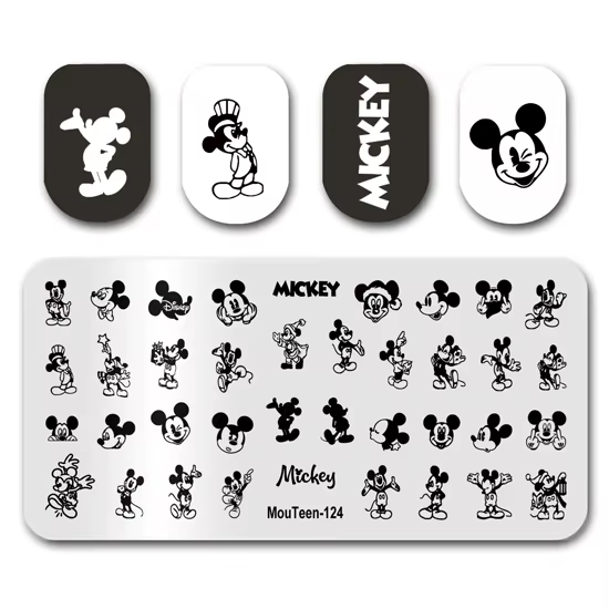 Nail Art Estampage MouTeen-243 Disney Noël Hiver Neige