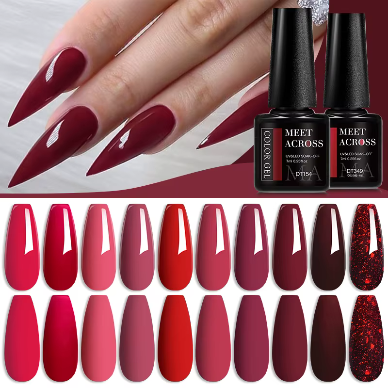 Vernis à ongles pourpre bordeaux