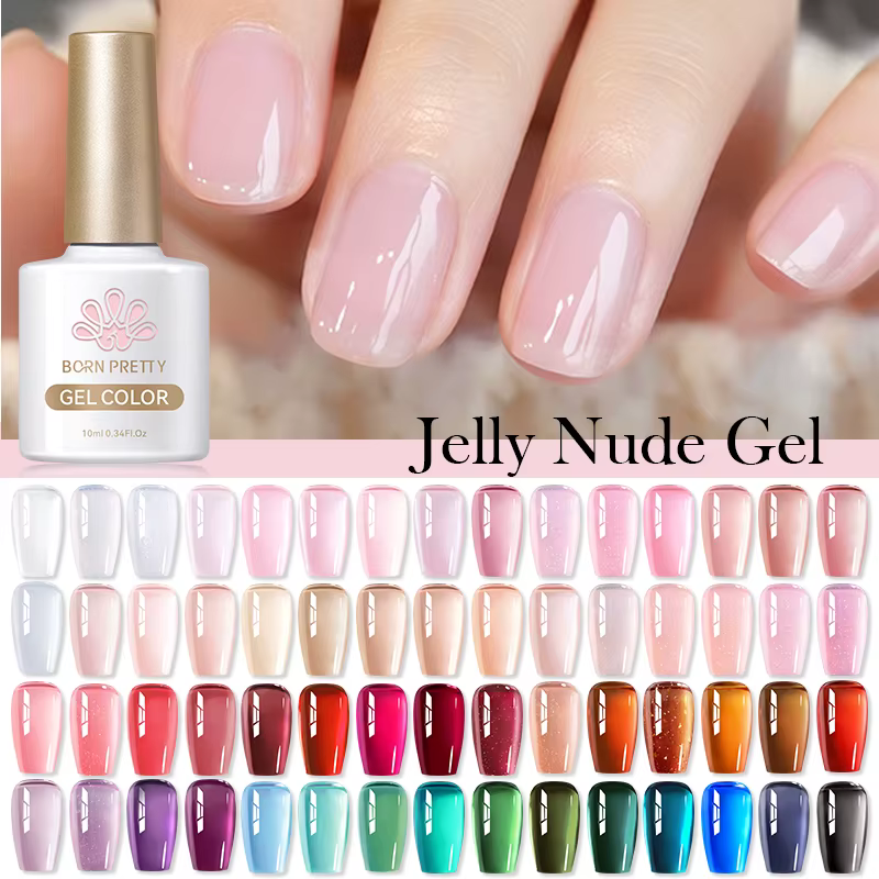 BORN PRETTY 83 couleurs 10ml gelée nue Gel vernis à ongles automne ambre Semi Transparent manucure tremper UV LED