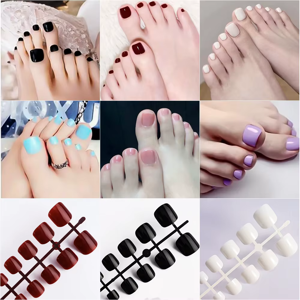 Faux Ongles Courts et Carrés pour Femme et Fille