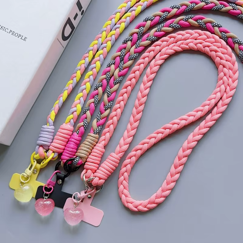 Lanière universelle créative pour téléphone portable, corde à bandoulière longue, sangle d'épaule, pendentif décoratif de dessin animé, accessoires