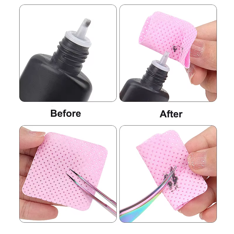 200 pièces/boîte lingettes à ongles non pelucheuses Extension de cils