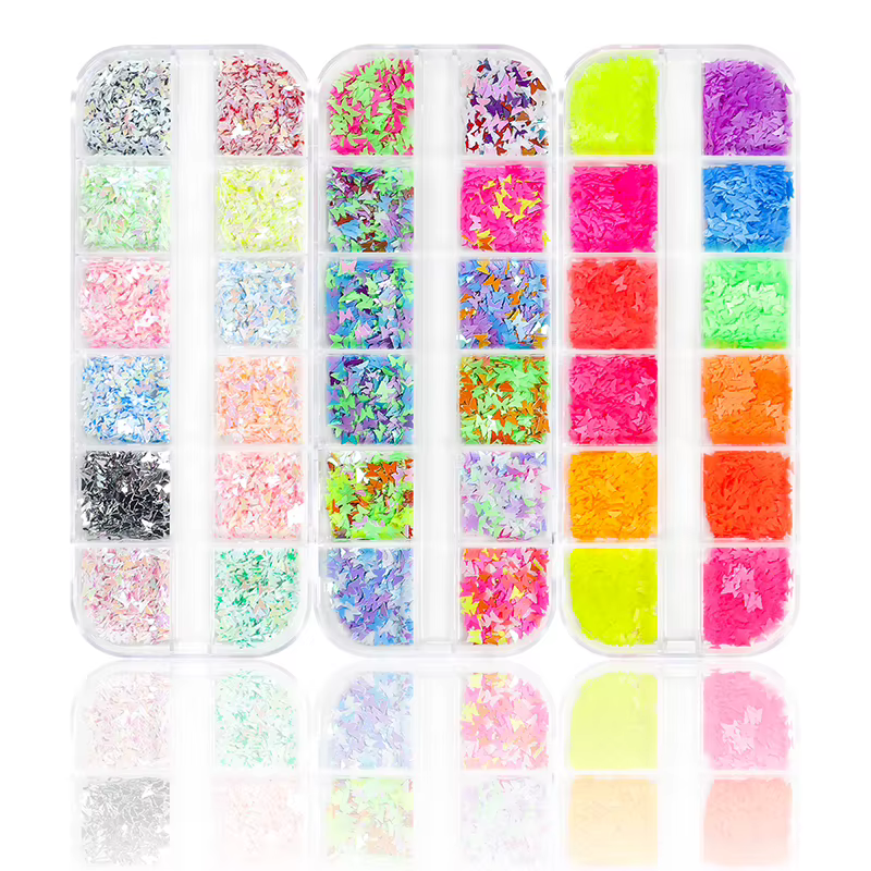 Fluorwidess-Paillettes Papillon pour Nail Art