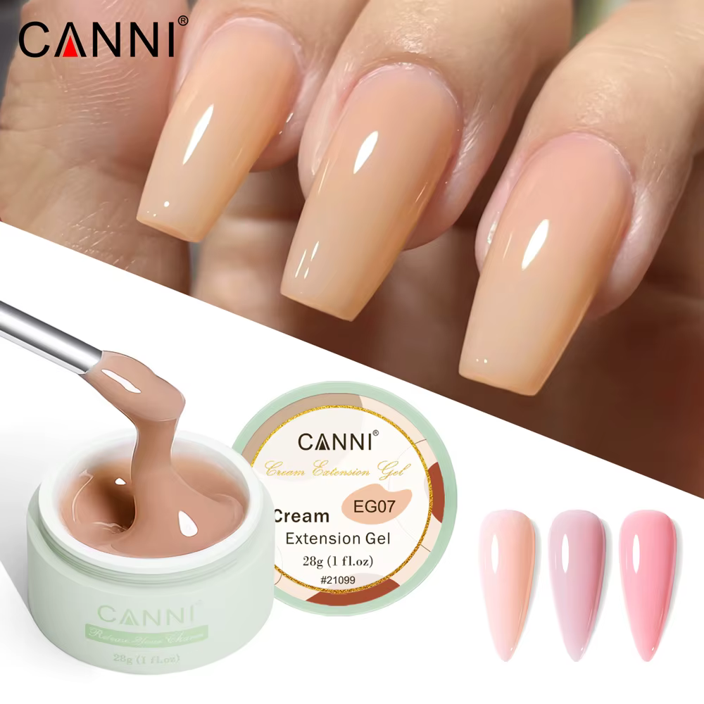 CANNI 28g TPO gratuit crème Extension Gel blanc clair français Nail Art bricolage pour prolonger rapidement les ongles doigt forme manucure conseils outils