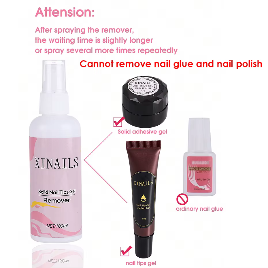100ml faux ongles conseils adhésifs solides Gel dissolvant