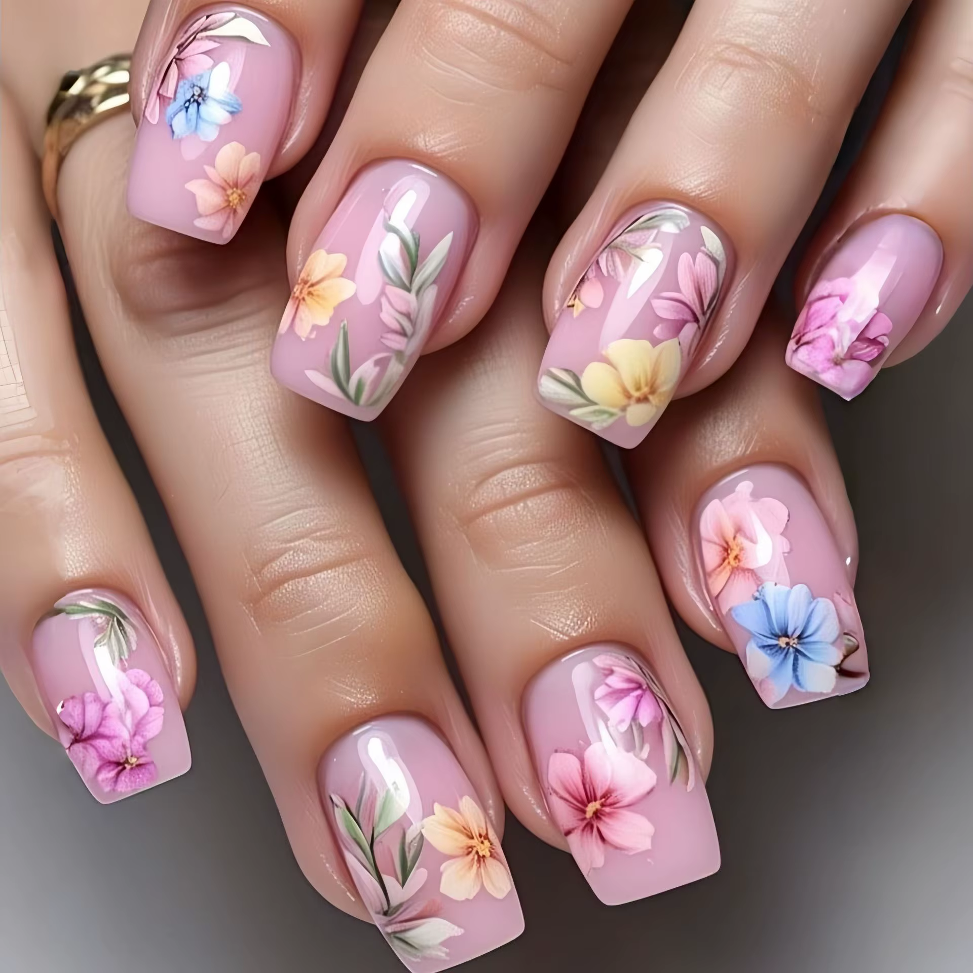Faux ongles moyens pour femmes filles