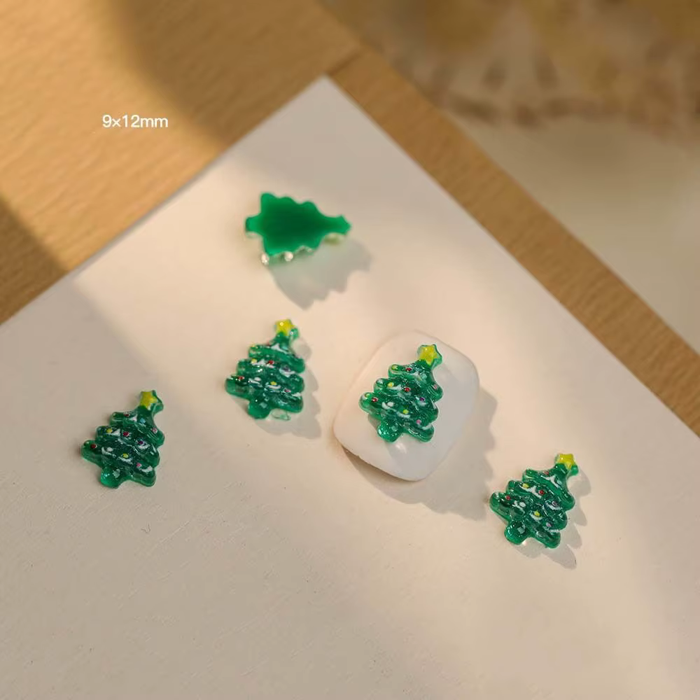 10 pièces/ensemble fournitures pour ongles décorations d'ongles de noël ornements de manucure breloques