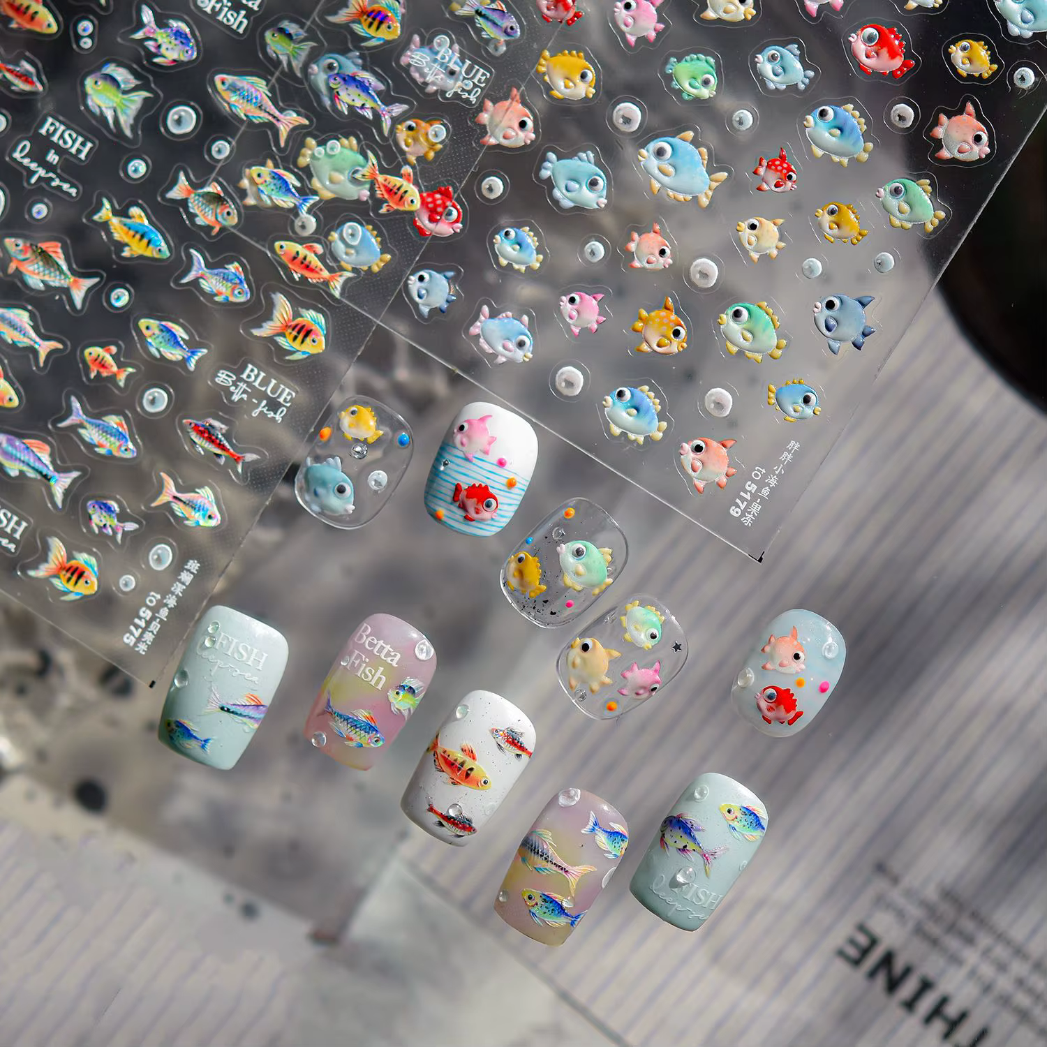 Autocollant pour ongles en gelée