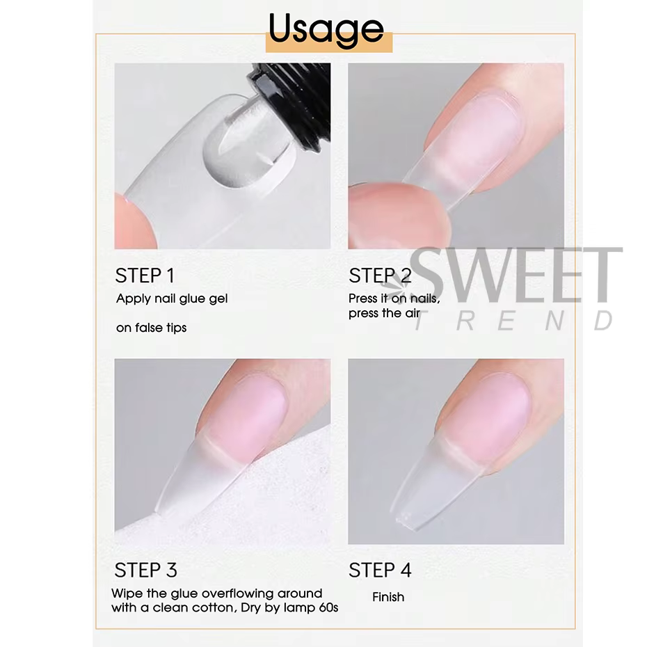 Gel pour faux ongles doux