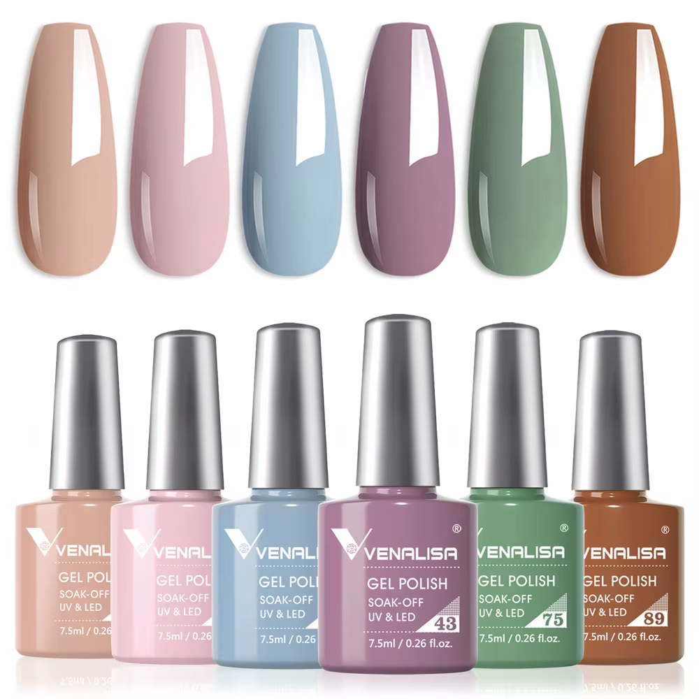 VENALISA 6 pièces/kit automne couleur Collection automne ongles marron terre Gel vernis à ongles TPO gratuit tremper UV LED Gel Semi Permanent ensemble