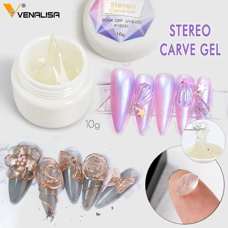 VENALISA japonais 5D modélisation stéréoscopique Sculpture Gel UV LED 15g peinture à ongles 3D
