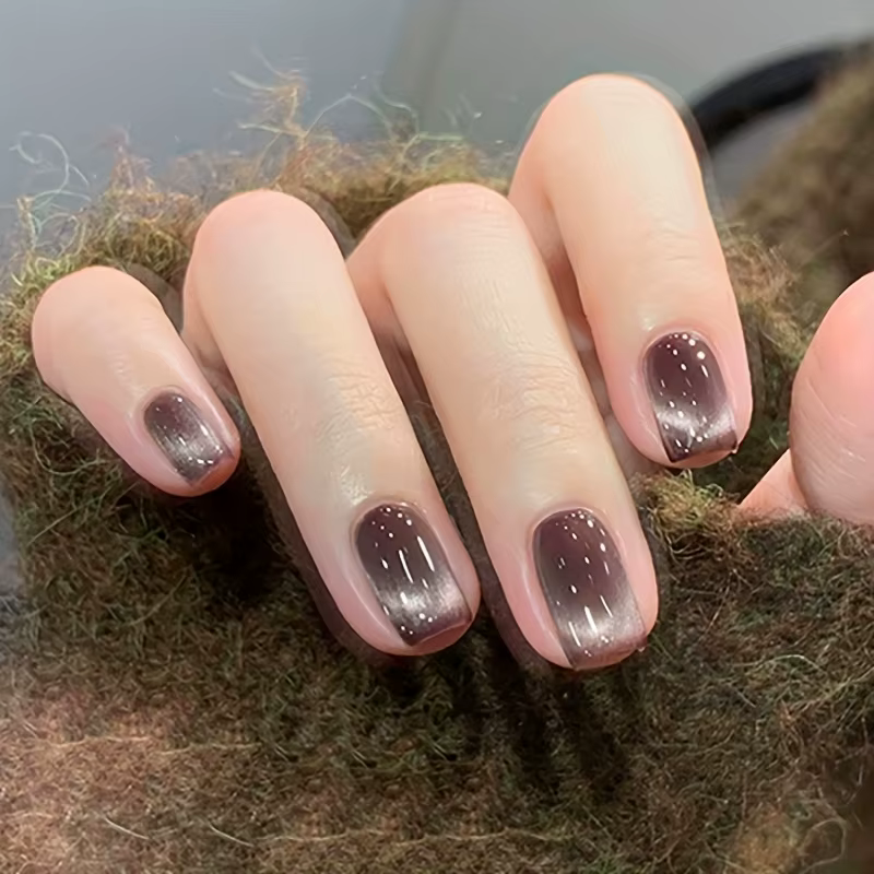 Vernis à ongles S114 Marron Transparent Effet Œil de Chat