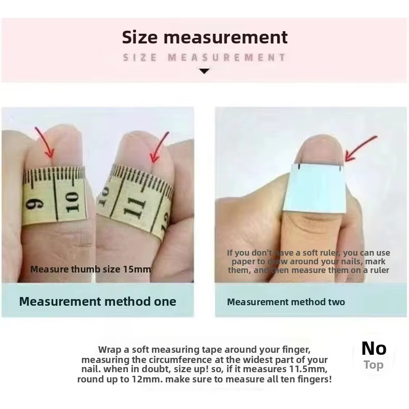 10 pièces de faux ongles à presser faits à la main