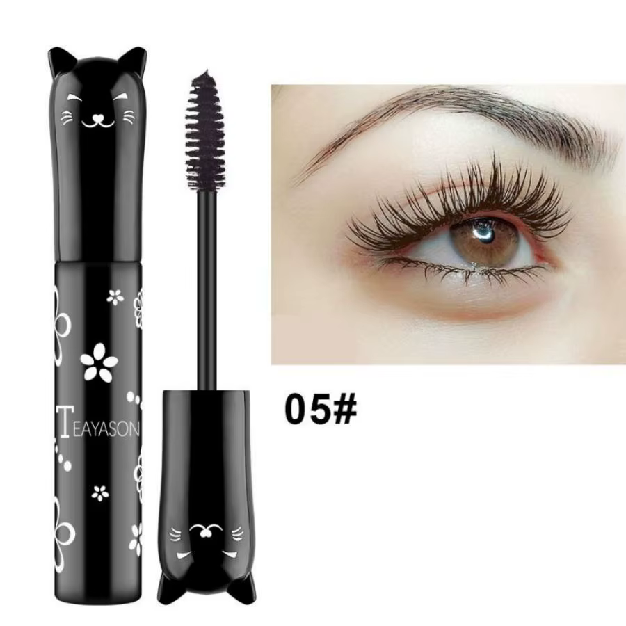 Mascara 6 couleurs avec grande tête de brosse, facile à appliquer, ne se décolore pas, blanc, violet, bleu royal, argent, café, pas facile à tacher, mascara et gel pour sourcils