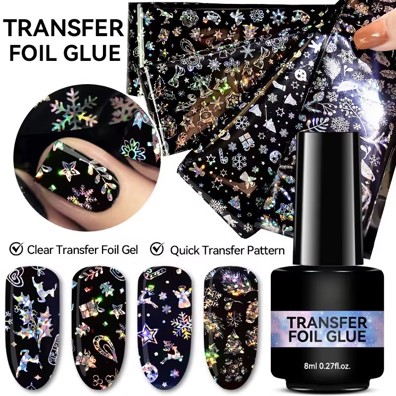 Vernis à ongles semi-permanent en gel pour transfert de motifs