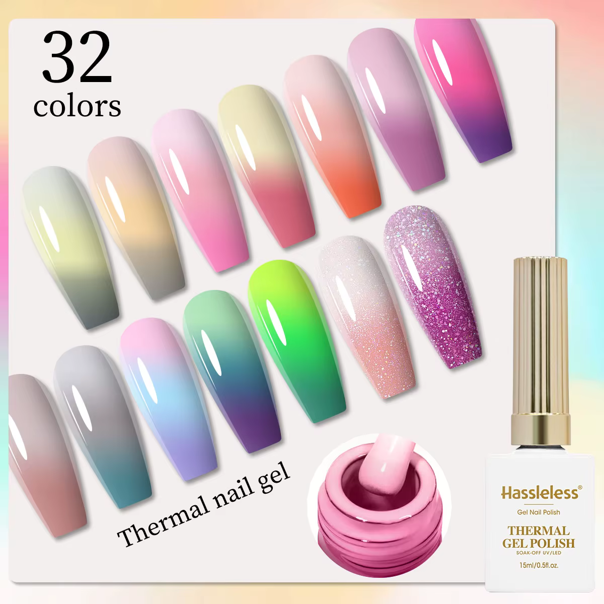 Vernis à ongles gel à couleurs changeantes