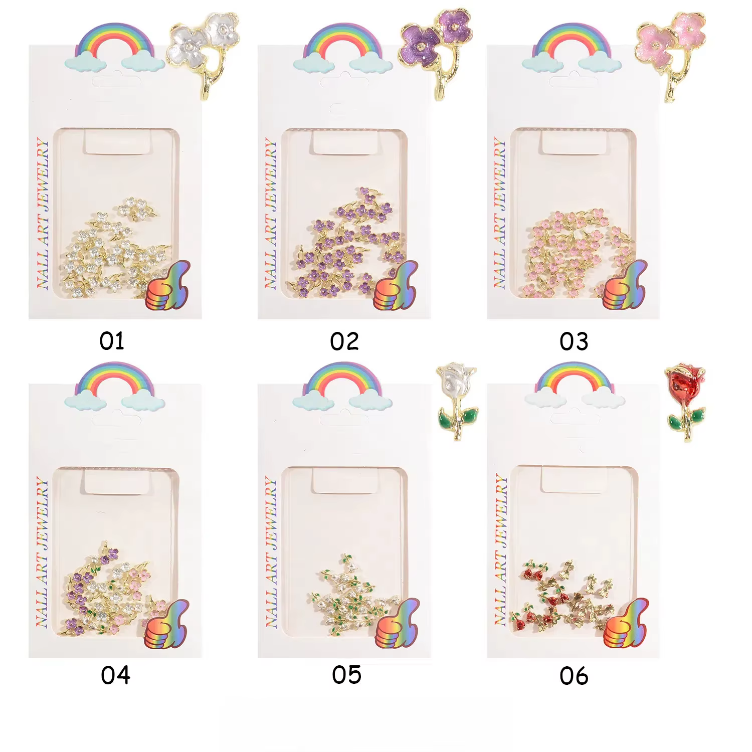 Breloques pour ongles romantiques pour la Saint-Valentin - Accessoires