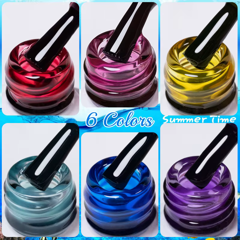 PUENTE gelée verre Gel vernis à ongles 7.5ML translucide coloré glaçure Gel