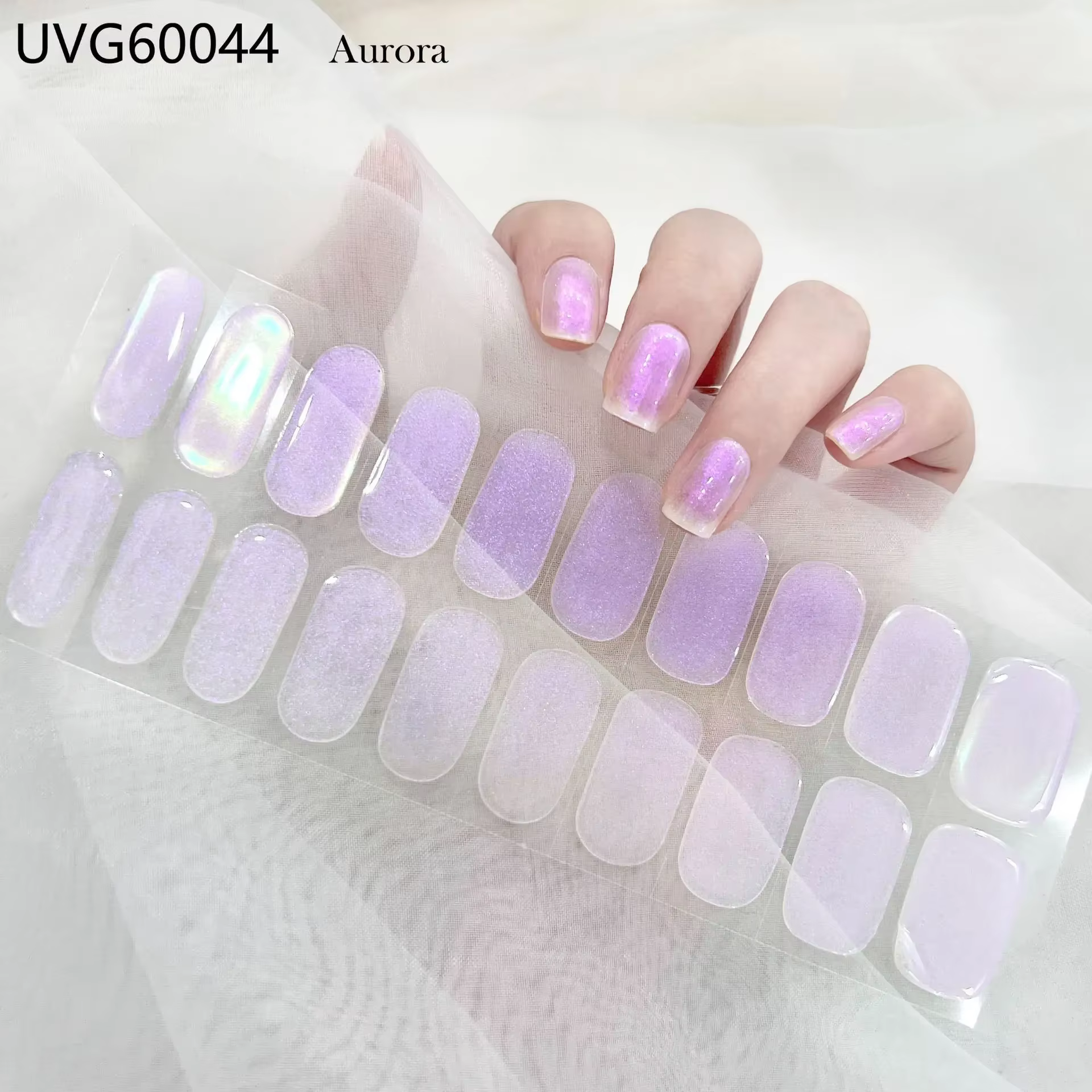 Nouveau Semi-durci ongles gel uv pegatinas bande d'ongle autocollant UVLED lampe durci