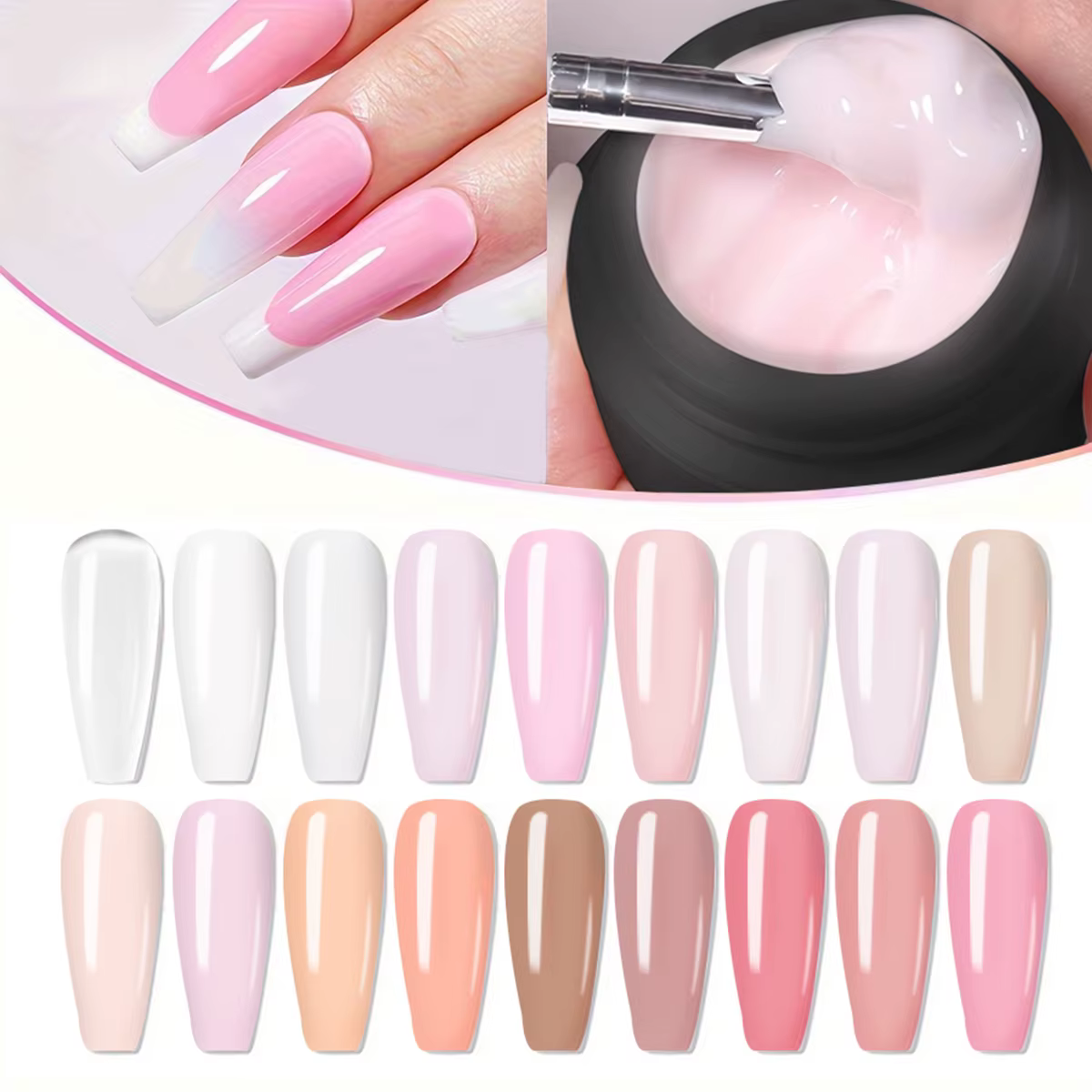 1 pot 30g Poly Gel pour ongles UV LED durci constructeur Gel