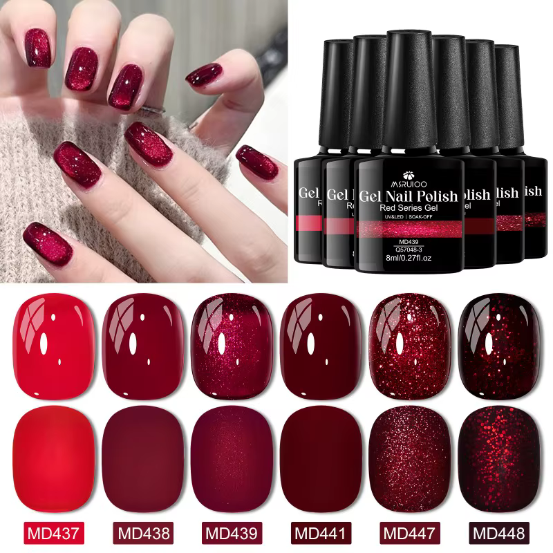 Vernis à ongles Gel série rouge de noël