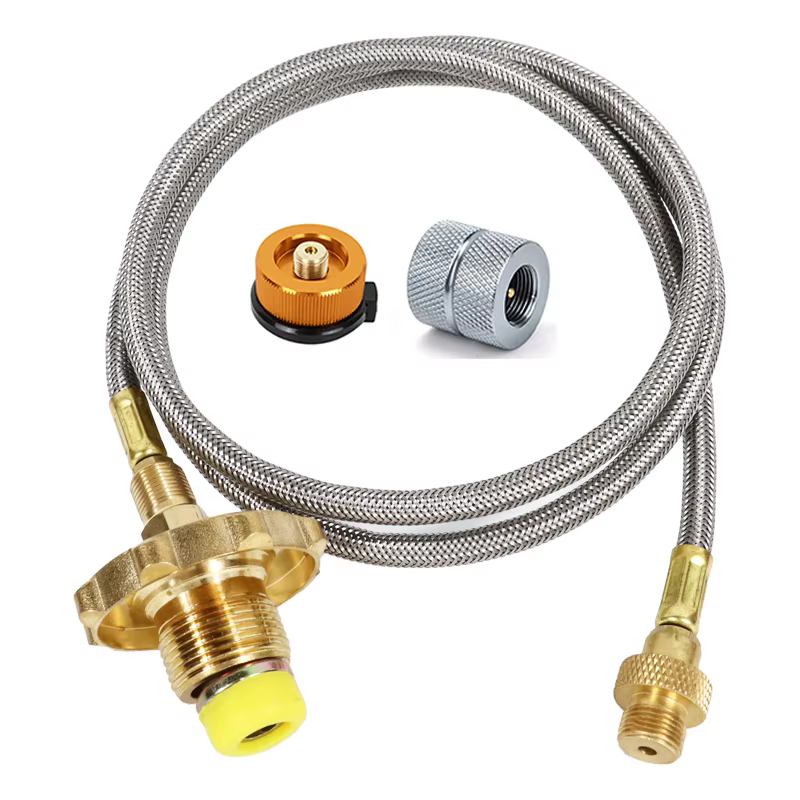 Adaptateur de recharge de propane pour cuisinière à gaz extérieure, ligne de connexion de gaz précieux, adaptateur de Eva de camping, connecteur de tuyau à intervalles de GPL