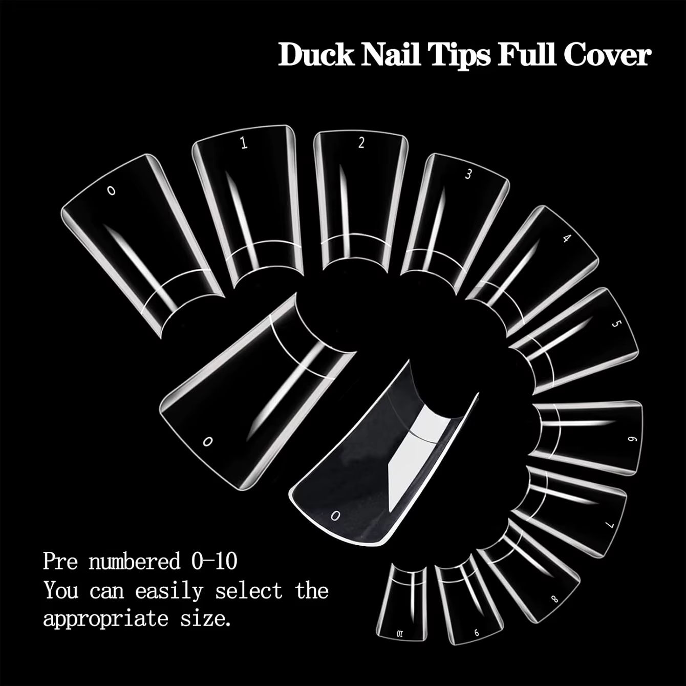 100 faux ongles en forme de bec de canard
