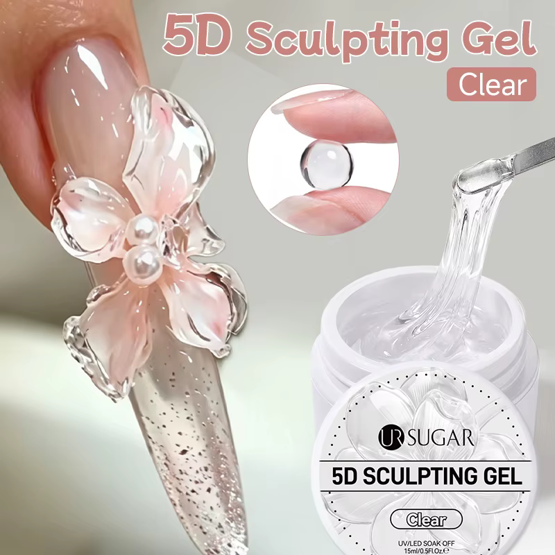 UR SUGAR 15ml Gel de sculpture transparent 5D non collant