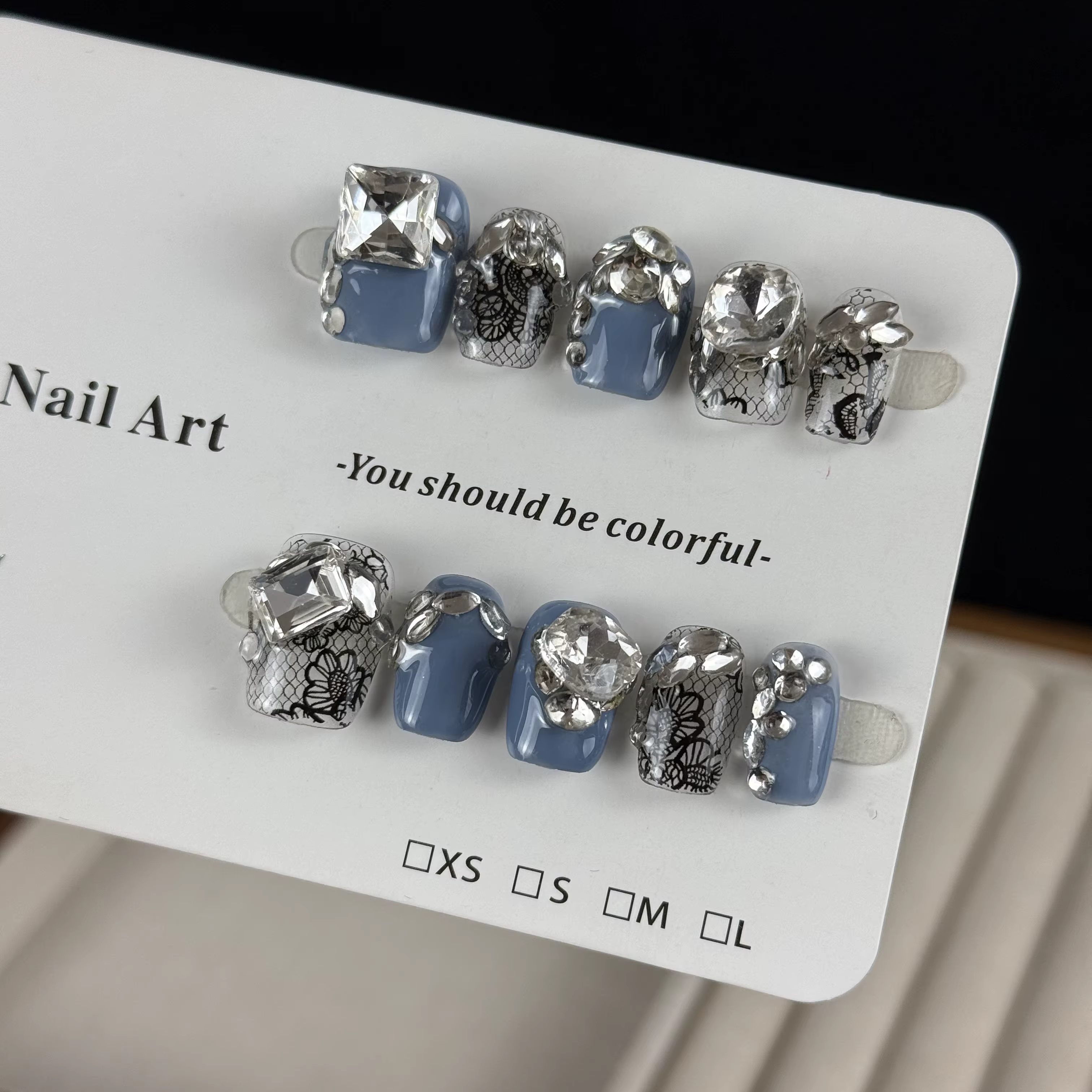 10 pièces de faux ongles faits à la main