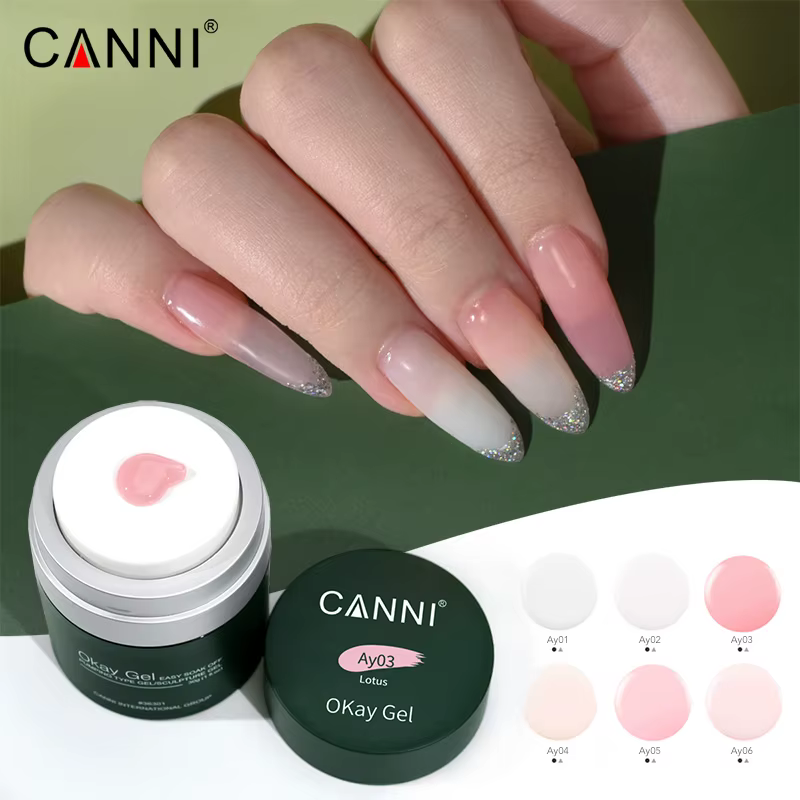CANNI 30g gelée Rose Extension Gel constructeur rapide Gel à ongles tremper UV LED Construction pompe à Air Sculpture