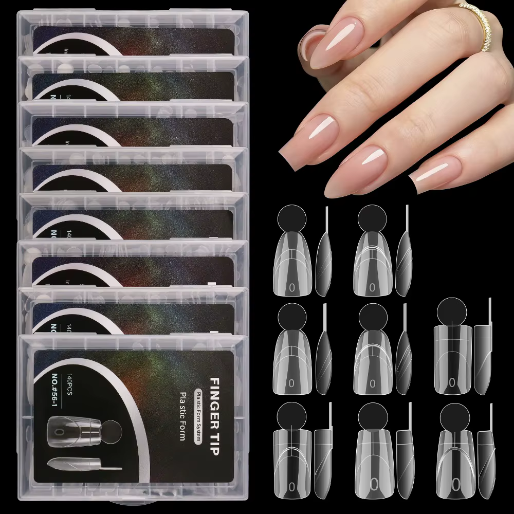 140 pièces de formes à ongles françaises à surface mate