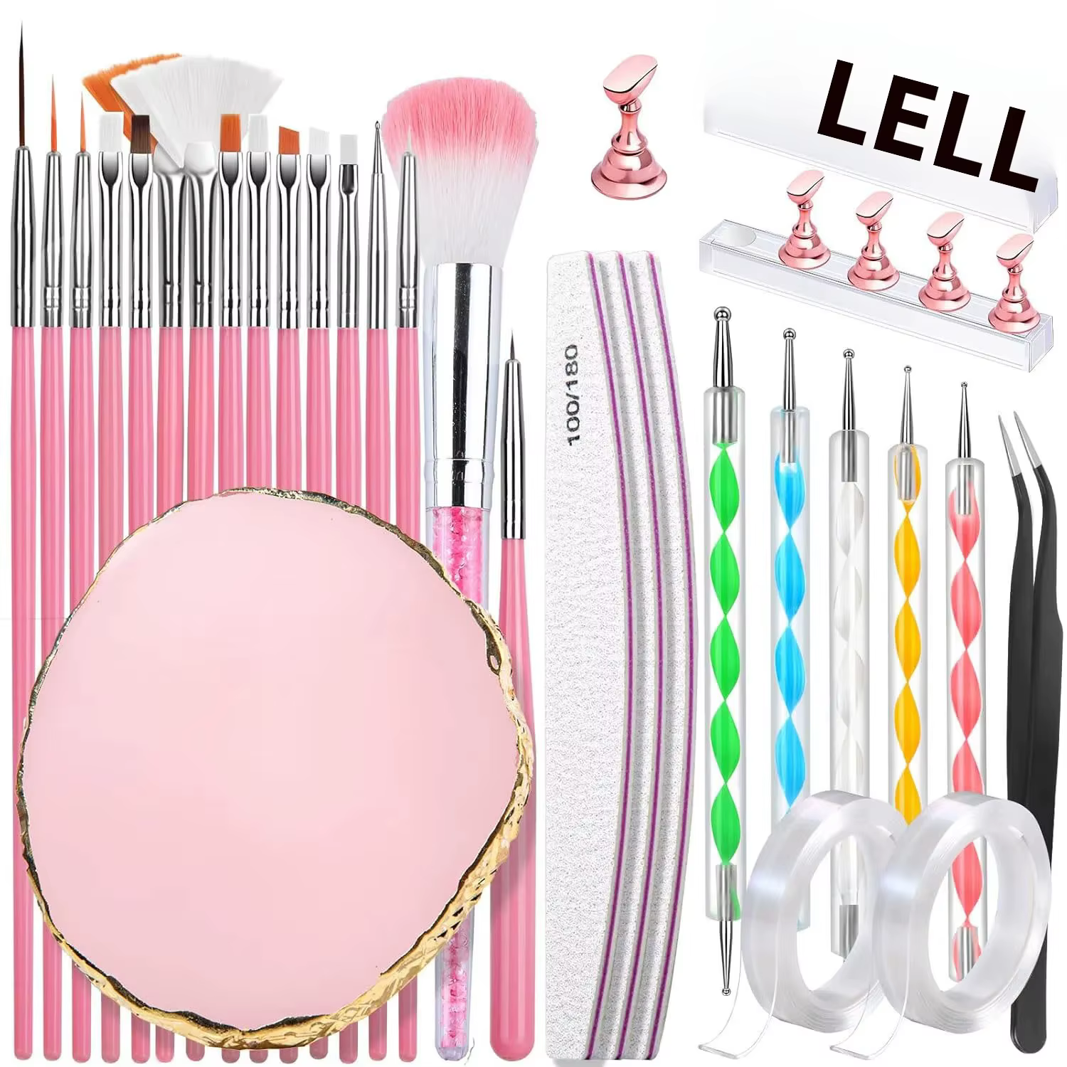 Kit professionnel de nail art : complet avec pinceaux