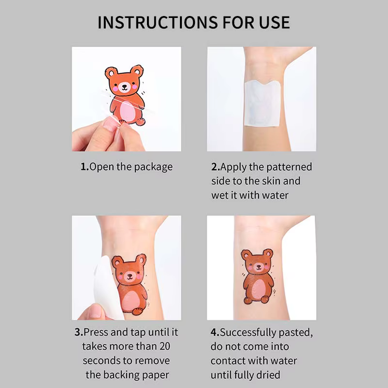 Autocollant de tatouage temporaire à sensation française, faux tatouage réaliste, imperméable et durable, non-ZE, pour hommes et femmes