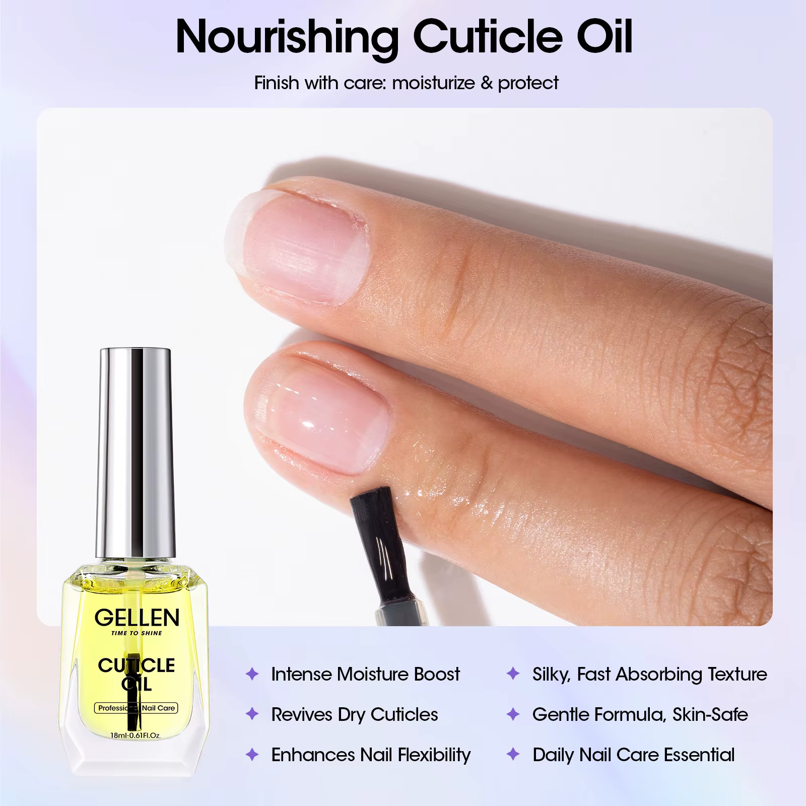 Kit professionnel GELLEN pour retirer le vernis à ongles en gel – Dissolvant rapide sans feuille