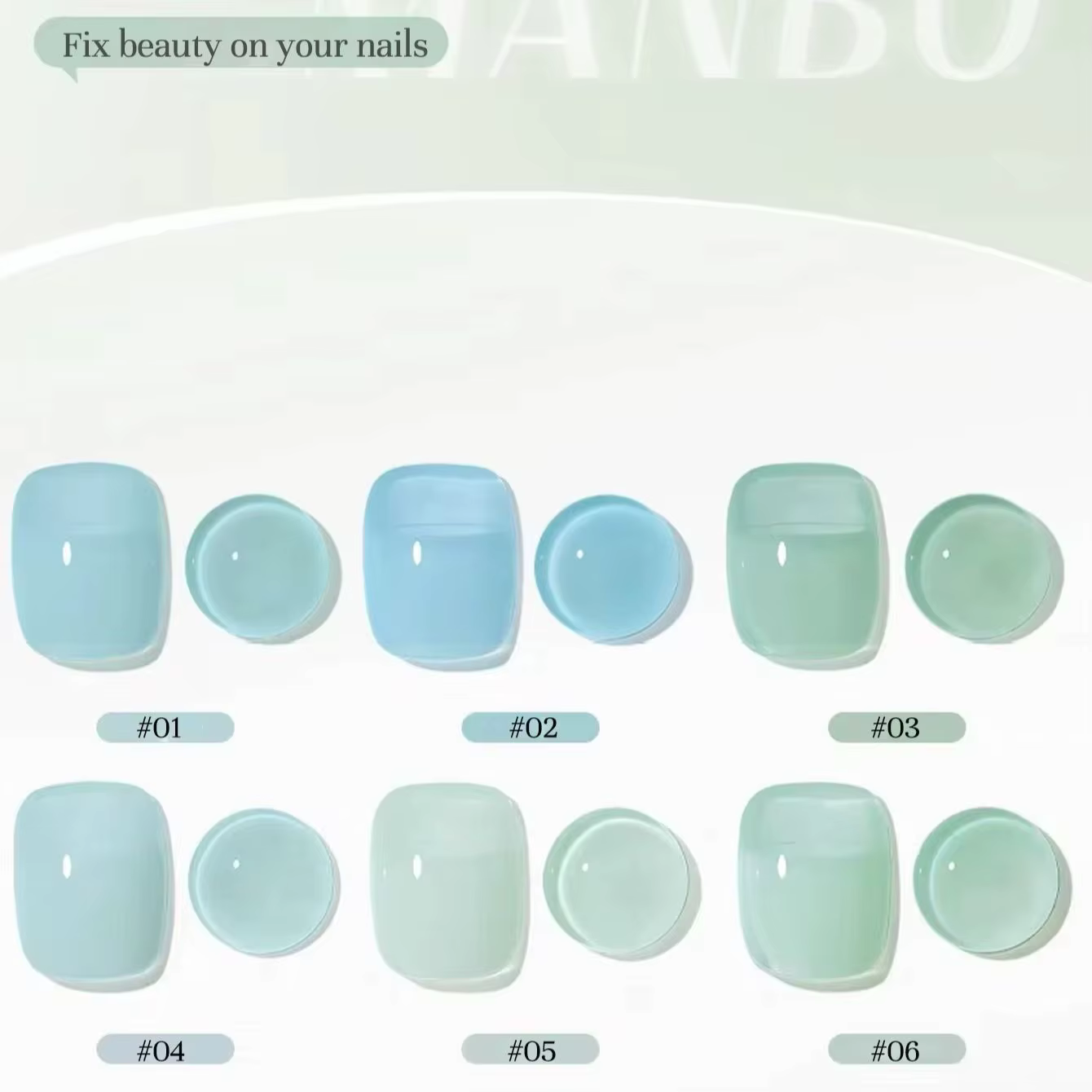 Vernis à ongles gel ZH 6 couleurs